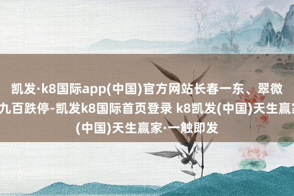 凯发·k8国际app(中国)官方网站长春一东、翠微股份、上海九百跌停-凯发k8国际首页登录 k8凯发(中国)天生赢家·一触即发