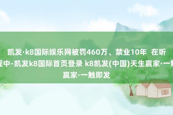 凯发·k8国际娱乐网被罚460万、禁业10年  在听证进程中-凯发k8国际首页登录 k8凯发(中国)天生赢家·一触即发