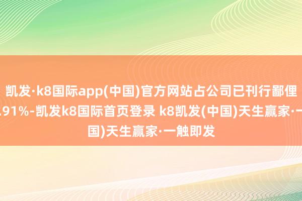 凯发·k8国际app(中国)官方网站占公司已刊行鄙俚股的17.91%-凯发k8国际首页登录 k8凯发(中国)天生赢家·一触即发