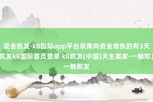 现金凯发·k8国际app平台获南向资金增执的有3天-凯发k8国际首页登录 k8凯发(中国)天生赢家·一触即发